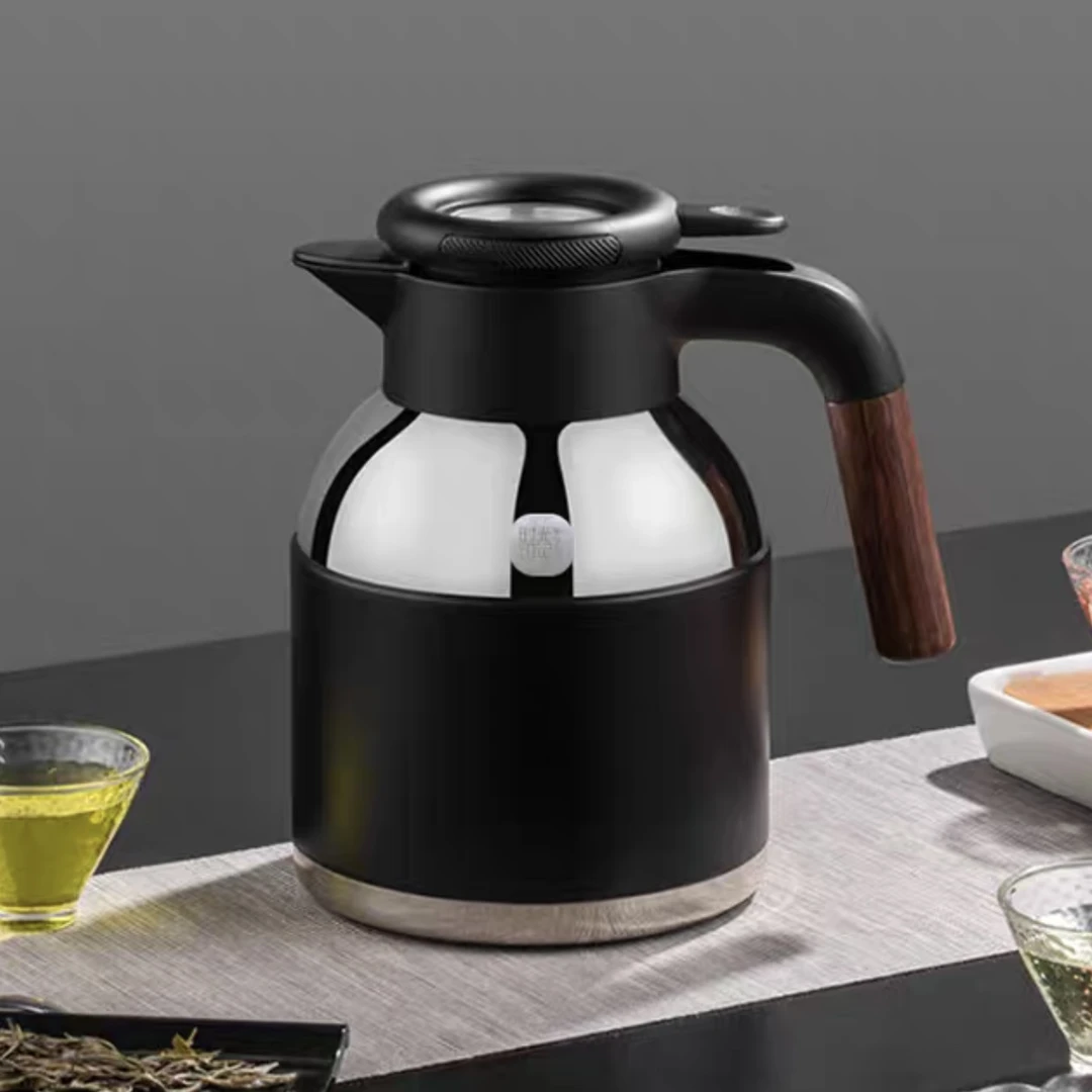 茶忆流金岁月焖茶壶1800ml焖泡壶保温壶茶水分离机械温显