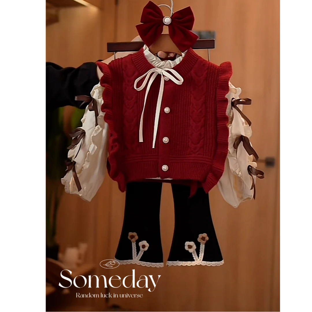 现货-女童秋装套装春秋款2024新款女宝宝童装