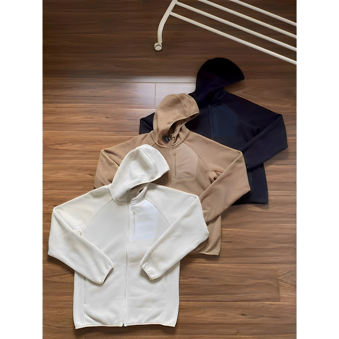 秋冬新款外贸户外徒步摇粒绒加绒加厚防风保暖休闲连帽夹克外套