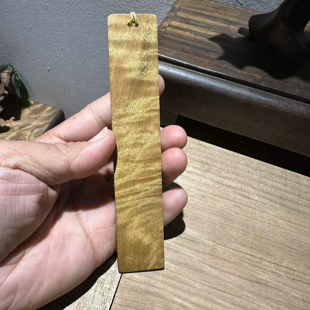 阿余木艺金丝楠木小叶桢楠书签水波纹中国风书签送礼礼品文艺礼物