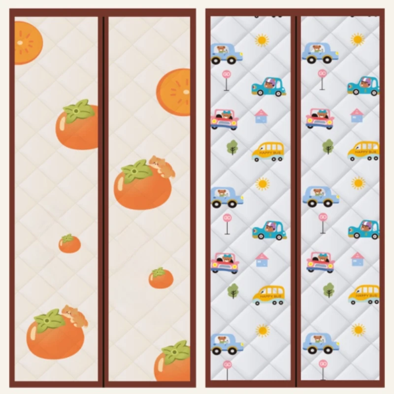 冬季保暖棉门帘加厚保温防寒挡风磁性免打孔自吸隔断帘农村入户门