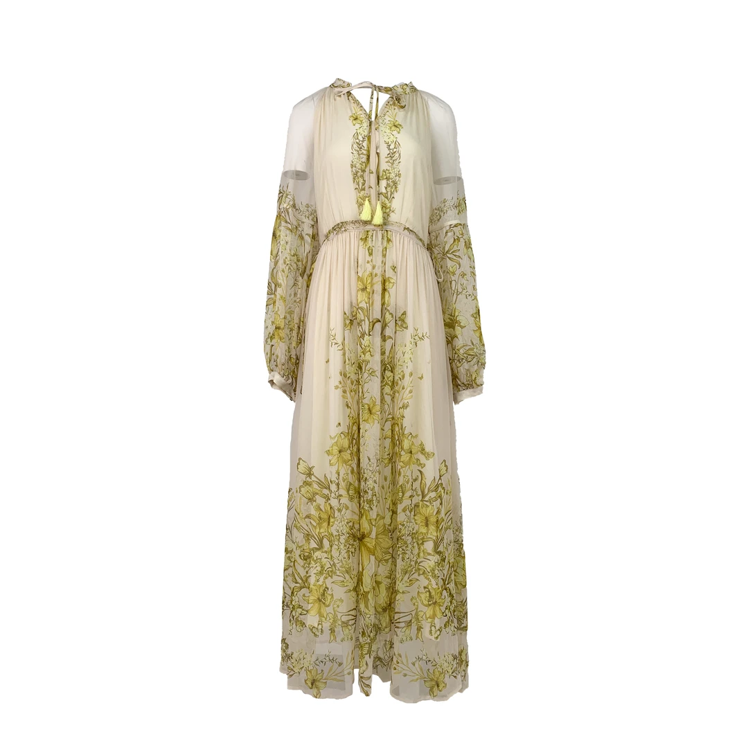 【Qian倩轻奢】重磅100桑蚕丝连衣裙Y24C9089-4