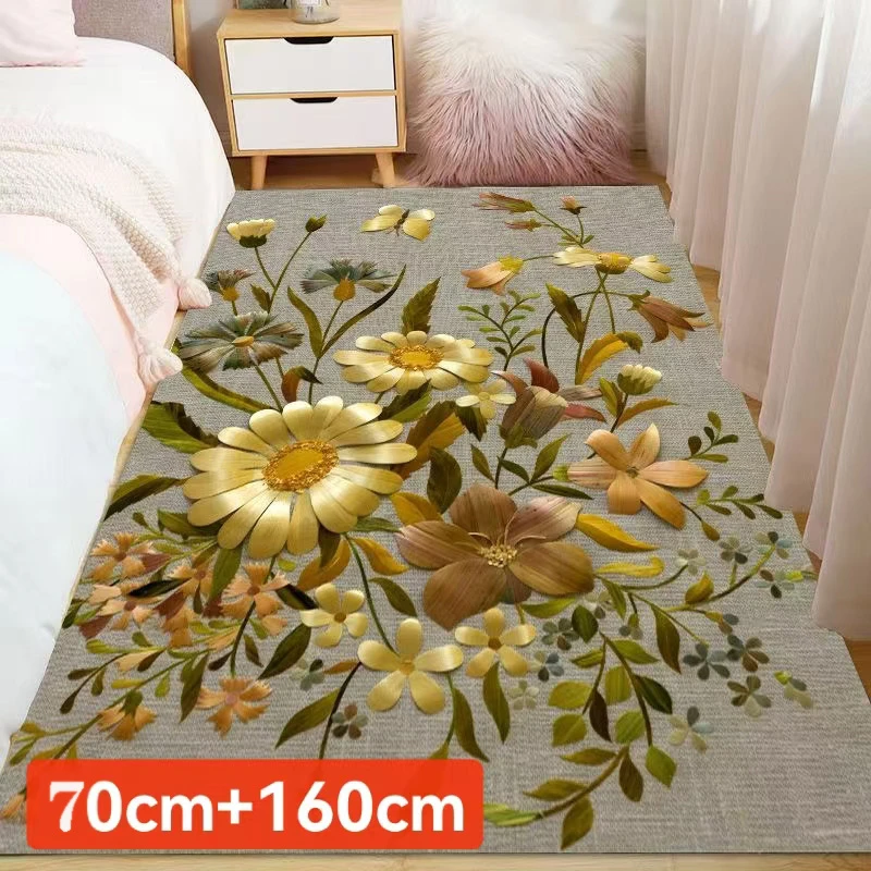 70*160cm水晶绒简约客厅卧室玄关阳台走廊地毯床边毯大茶几地垫