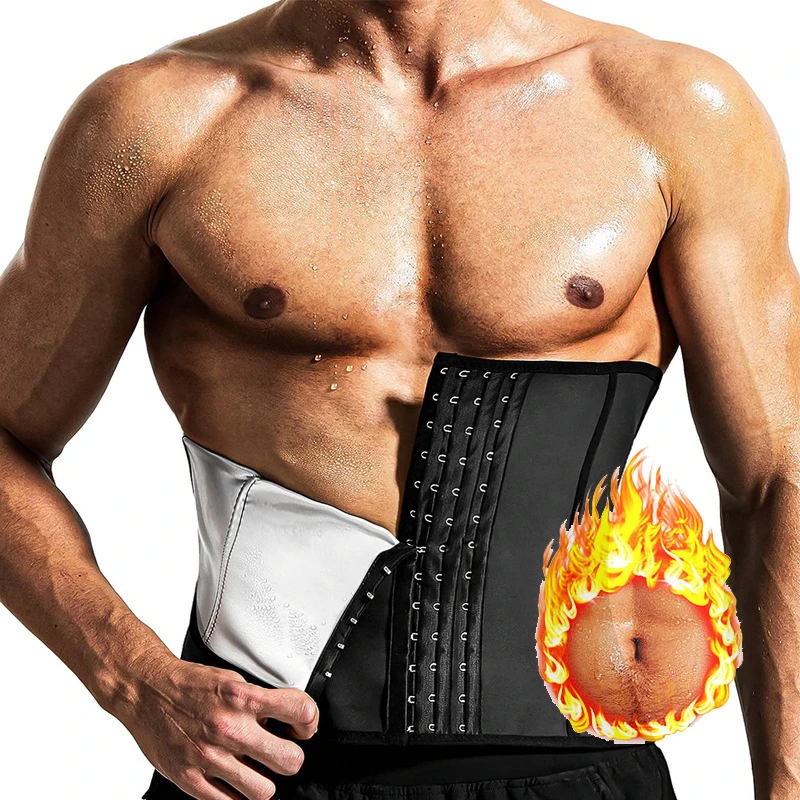 健身塑体收腹塑腰带男士加厚排扣运动暴汗腰带腰部束腰护腰束腰带