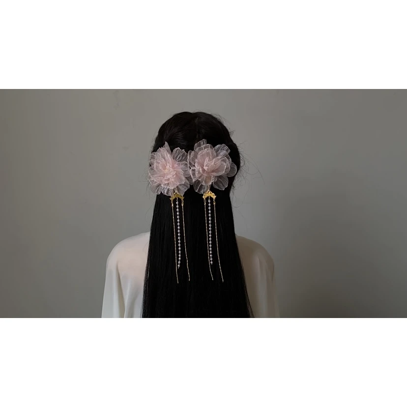 【芙蓉花】流苏花花古风汉服配饰头饰