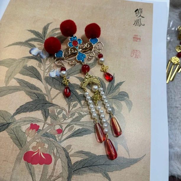 【富贵儿】烧蓝后压古风汉服配饰