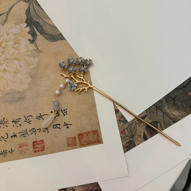 【丁香】烧蓝古风汉服配饰