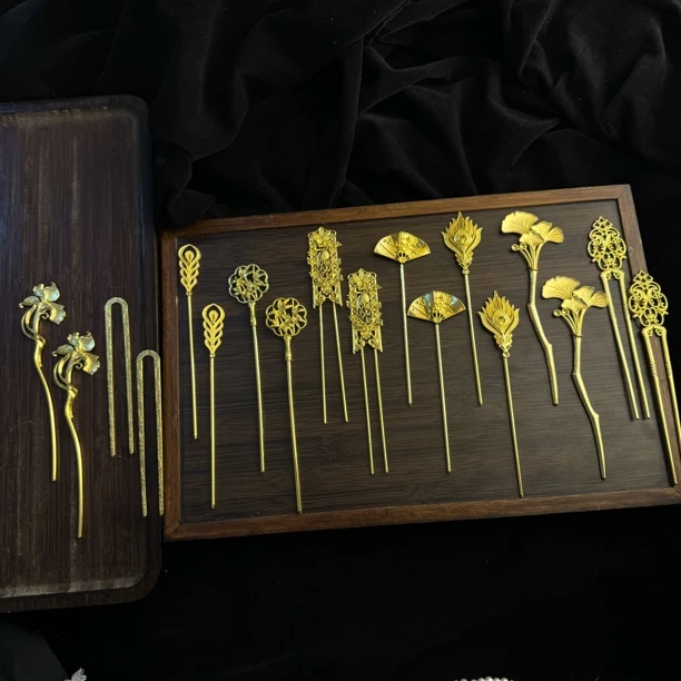 【金色造型发簪合集】古风汉服配饰