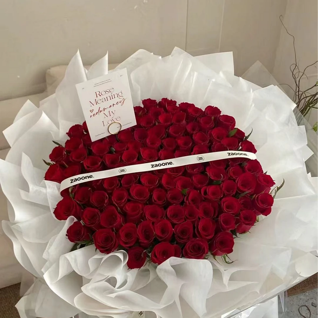 沈阳小雨花坊99朵红玫瑰本地七夕玫瑰花