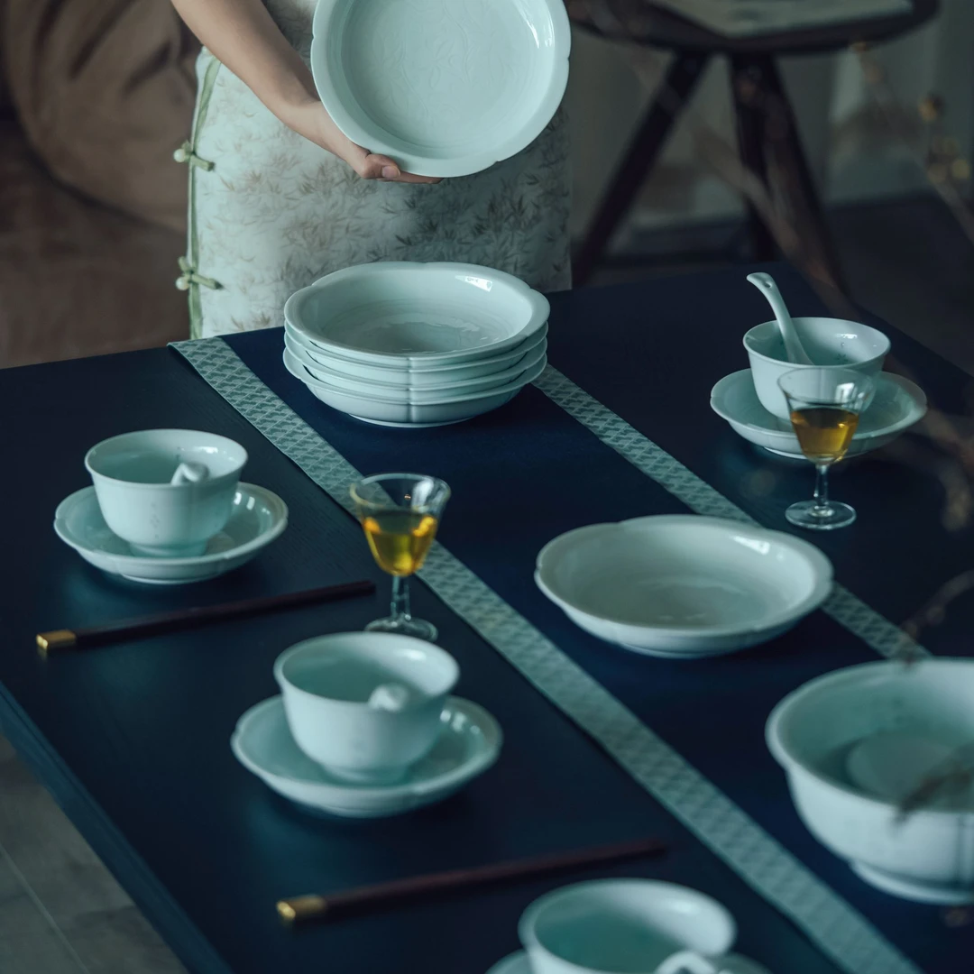 玉柏玲珑-宋宴26头餐具套装