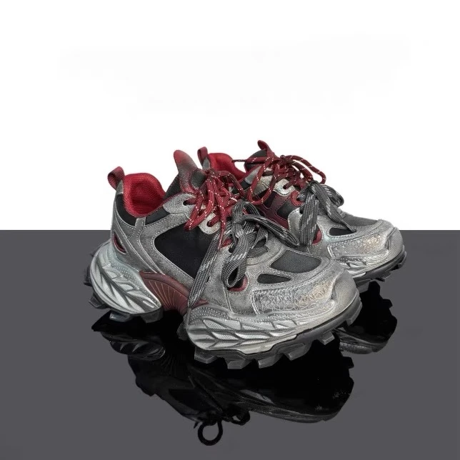 黑悟空老爹鞋2025春季新款运动鞋增高鞋休闲鞋复古做旧百搭厚底女