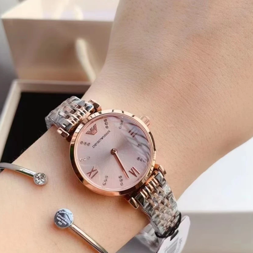 Emporio Armani/安普里奥·阿玛尼樱花盘腕表 AR11223 28mm  H  苏