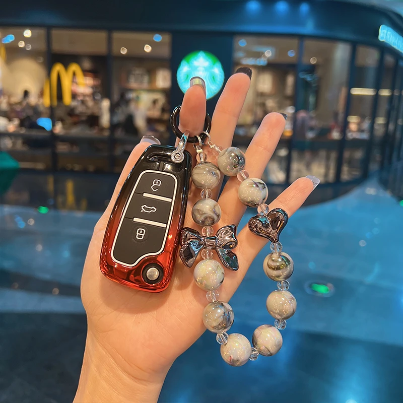 适用于奥迪Q3车钥匙套A3保护包Q2L A1扣S3 Q7壳A6L高档男女简约款