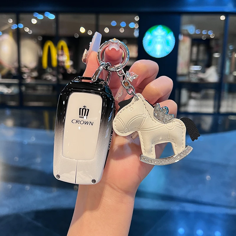 适用丰田皇冠陆放钥匙套汽车14代/12代/13代壳扣卡罗拉凯美瑞高档