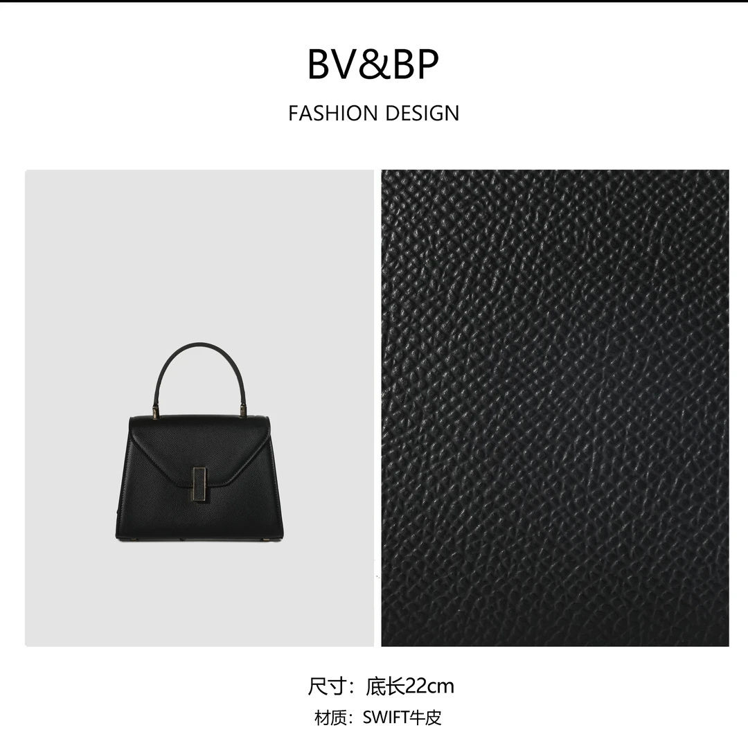 【高定系列】时尚百搭气质女士手提包BV9253-黑色小号