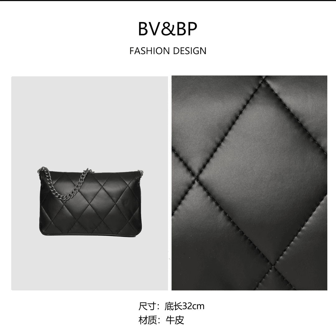 2024新款单肩斜挎信封包菱格链条百搭腋下包BV5032