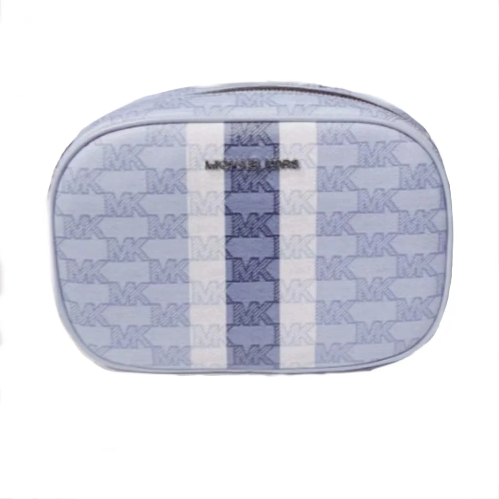 MICHAEL KORS 35F3STVC2I  JET SET满标浅蓝条纹相机包 22*15*6