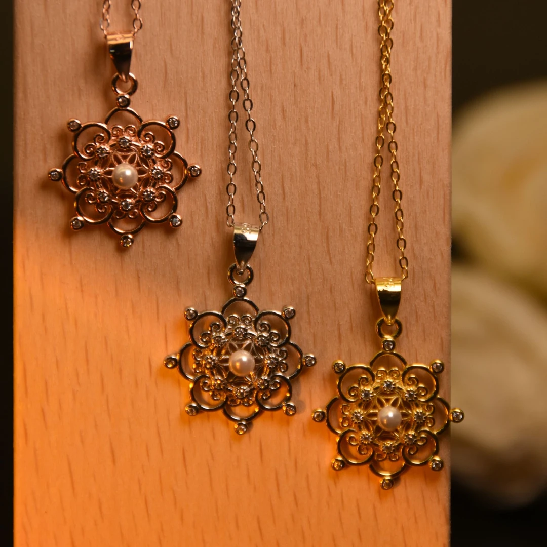 坠链均925银 【同博文创】如意云珠项链