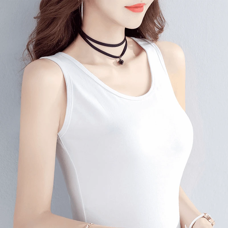 纯色吊带背心女夏季新爆款简约外穿上衣显瘦气质网红潮流百搭打底