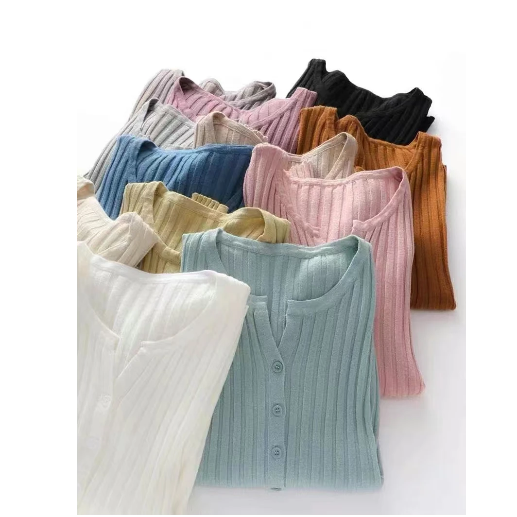 时尚单排扣开衫毛衣