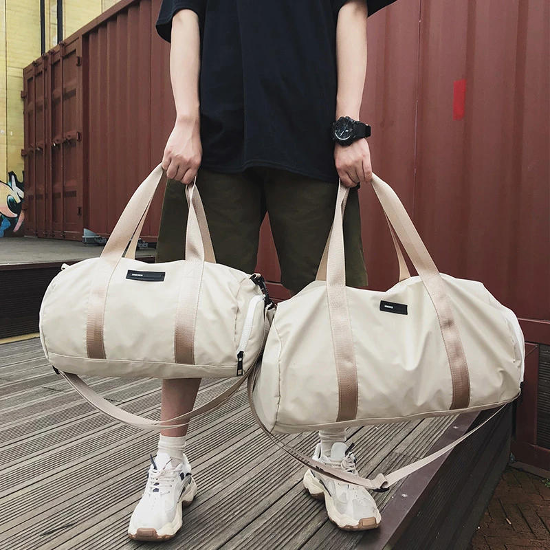 轻便旅游游泳圆筒运动健身包女瑜伽行李袋手提男大容量短途旅行包
