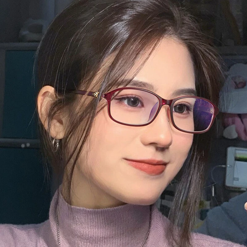 防蓝光老花眼镜女士高清中老年人超轻时尚护眼眼镜女款经典全框