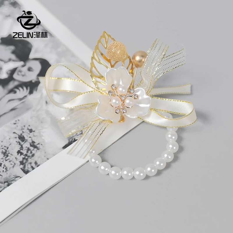 泽林新款结婚订婚手腕花姐妹团手环花高级感婚礼超仙韩式手腕花