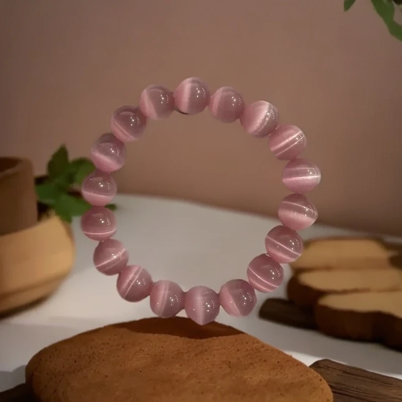 A90 粉色猫眼1.2单圈手串