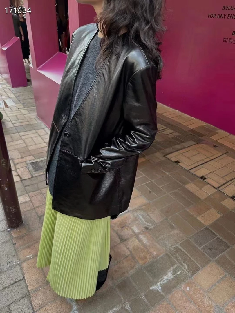 MG 简约气质时尚百搭舒适绵羊皮外套