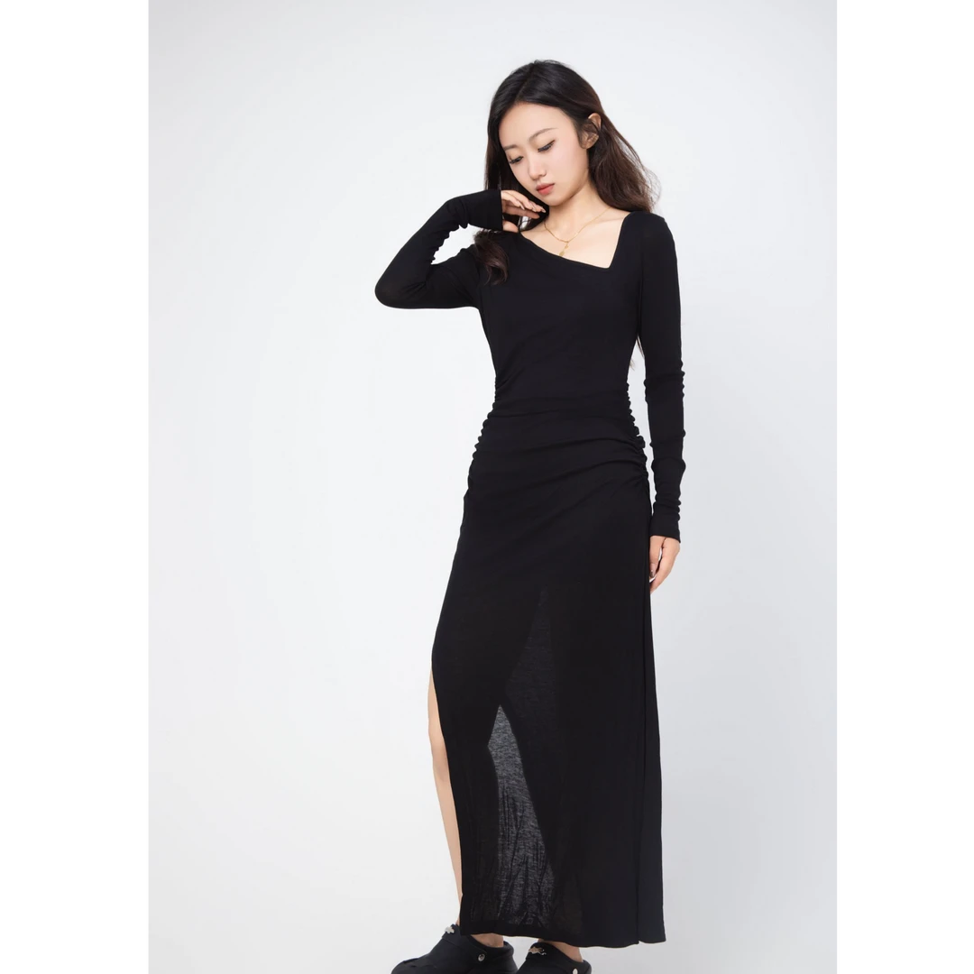 修身显瘦气质净版打底连衣裙