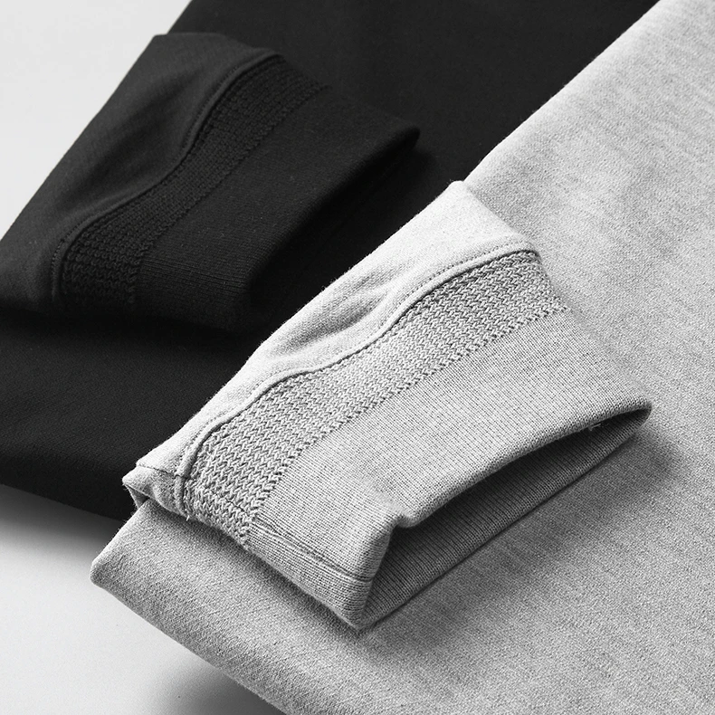 高奢品相 同色定织蹄花螺纹 埃及长绒棉男士春秋百搭宽松套头卫衣