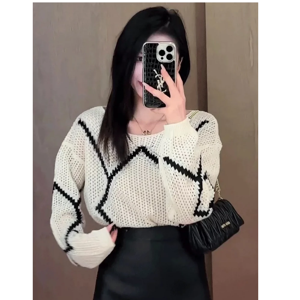 秋冬新款气质时尚休闲百搭打底潮流毛衣针织衫66058