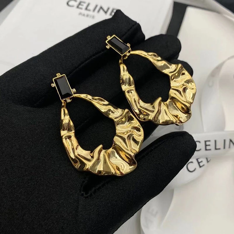 合金无非金属耳饰 气质女神范夸张复古几何耳饰潮时尚新款耳钉