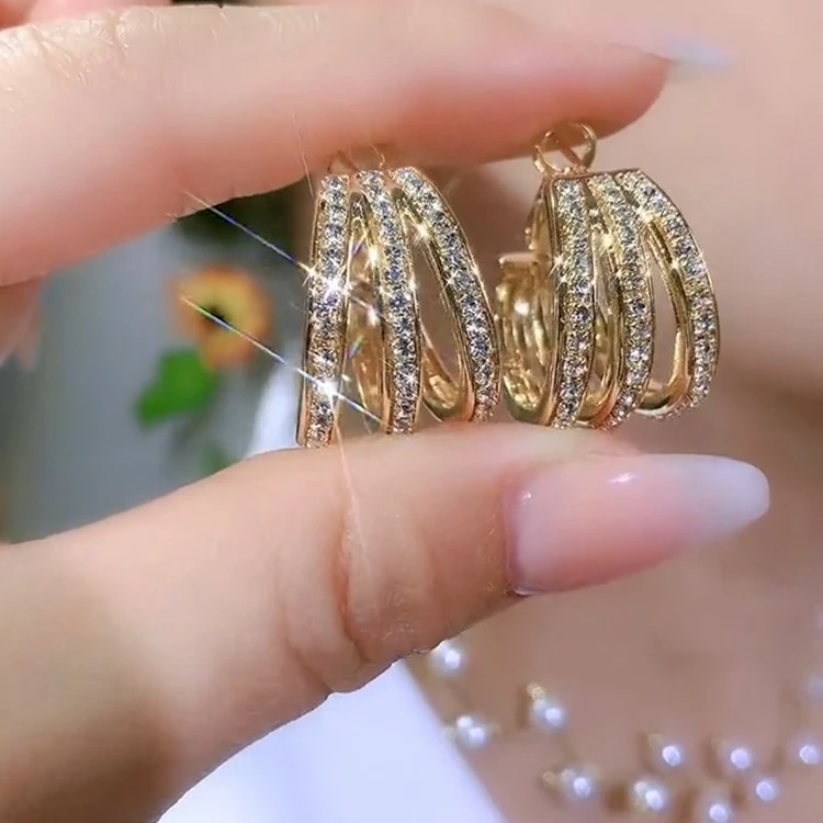 合金耳饰 气质百搭时尚三生三世小巧耳圈新款耳饰简约小众个性