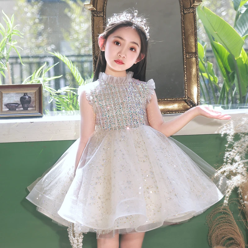 韩嘟拉公主裙女童高端礼服2023新款女孩生日宴会裙子儿童钢琴比赛