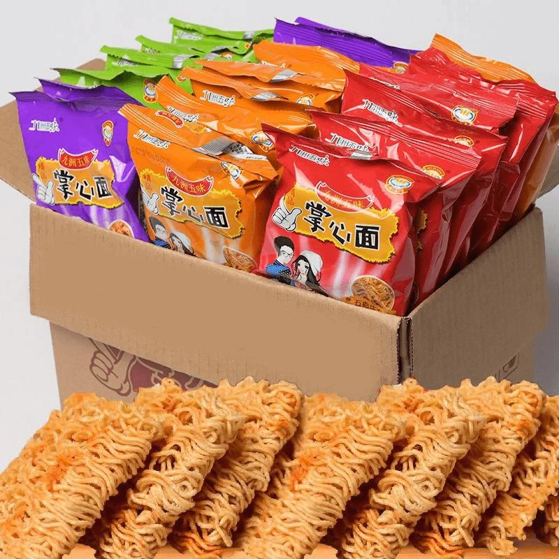 怀旧掌上干吃面掌心面干吃干脆面方便面整箱混合零食批发袋装