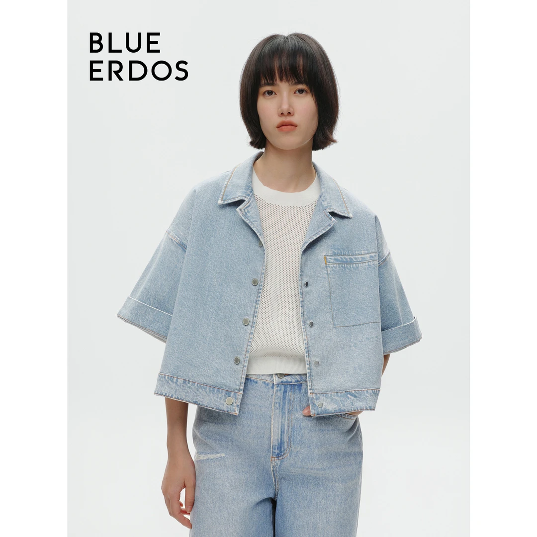 【ANOTHER DENIM】BLUE ERDOS秋冬宽松仿牛仔外套B245J0027