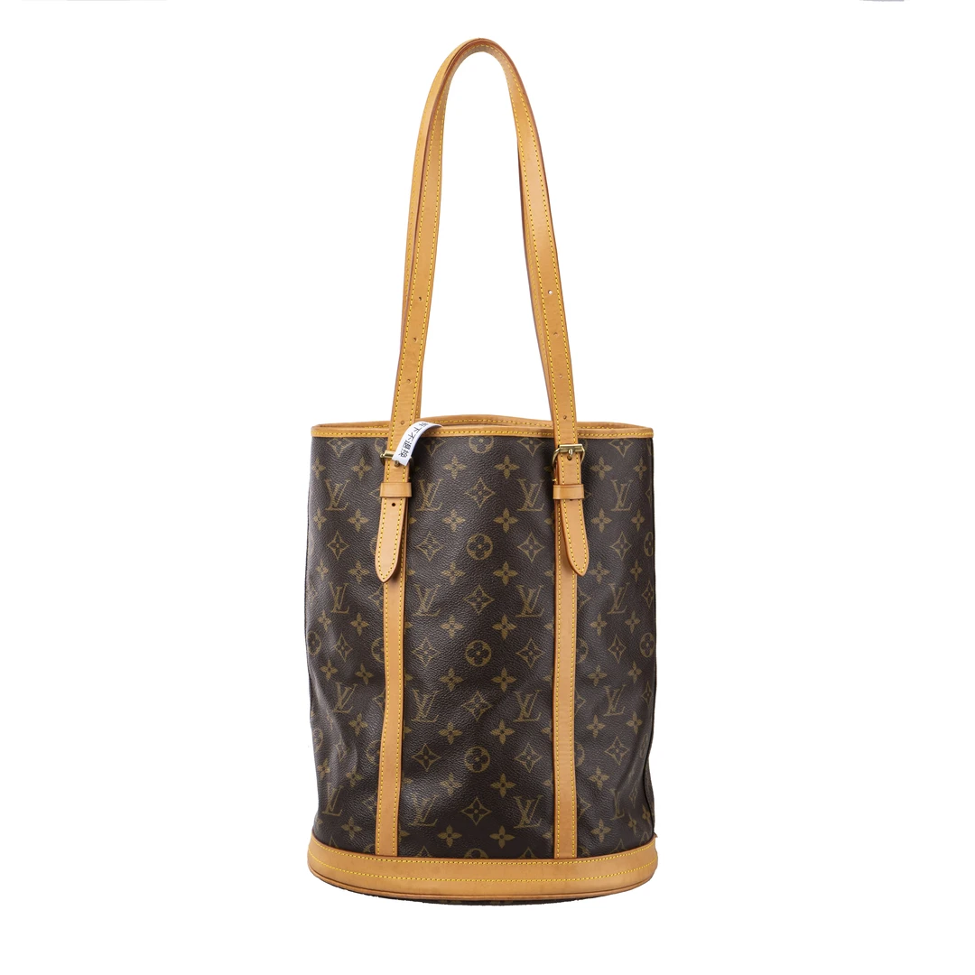 99新 LouisVuitton/路易威登 LV 老花香槟大水桶经典可斜挎单肩包