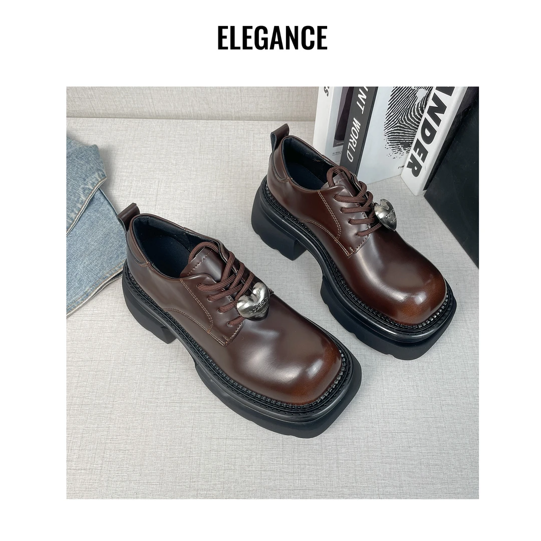 【贝贝专属】4126-7新款潮流百搭时尚休闲厚底乐福鞋