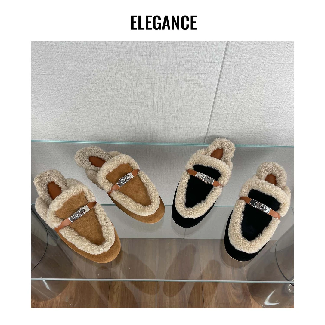 【阿娇夫妇专属】4283-46 新款保暖外穿百搭女鞋毛拖