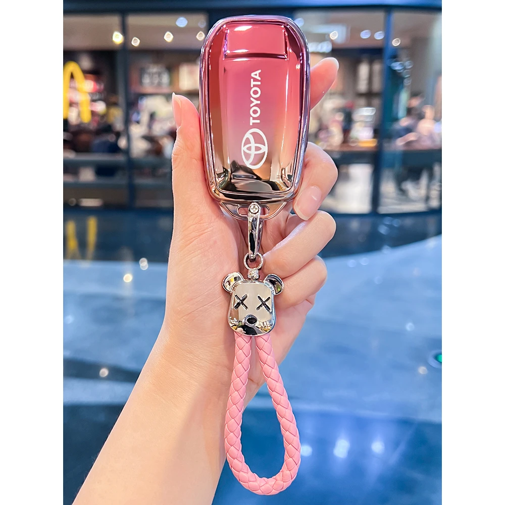 适用于丰田钥匙套专用凯美瑞亚洲龙汉兰达RAV4荣放卡罗拉雷凌壳扣