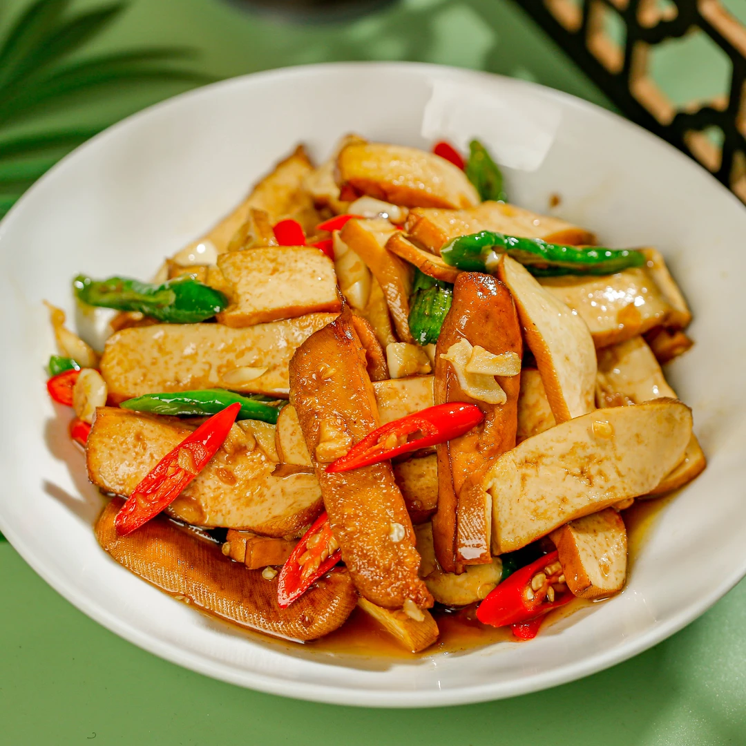 湖南特产攸县香干子农家小炒新鲜嫩豆腐湘菜馆饭店同款手工豆制品