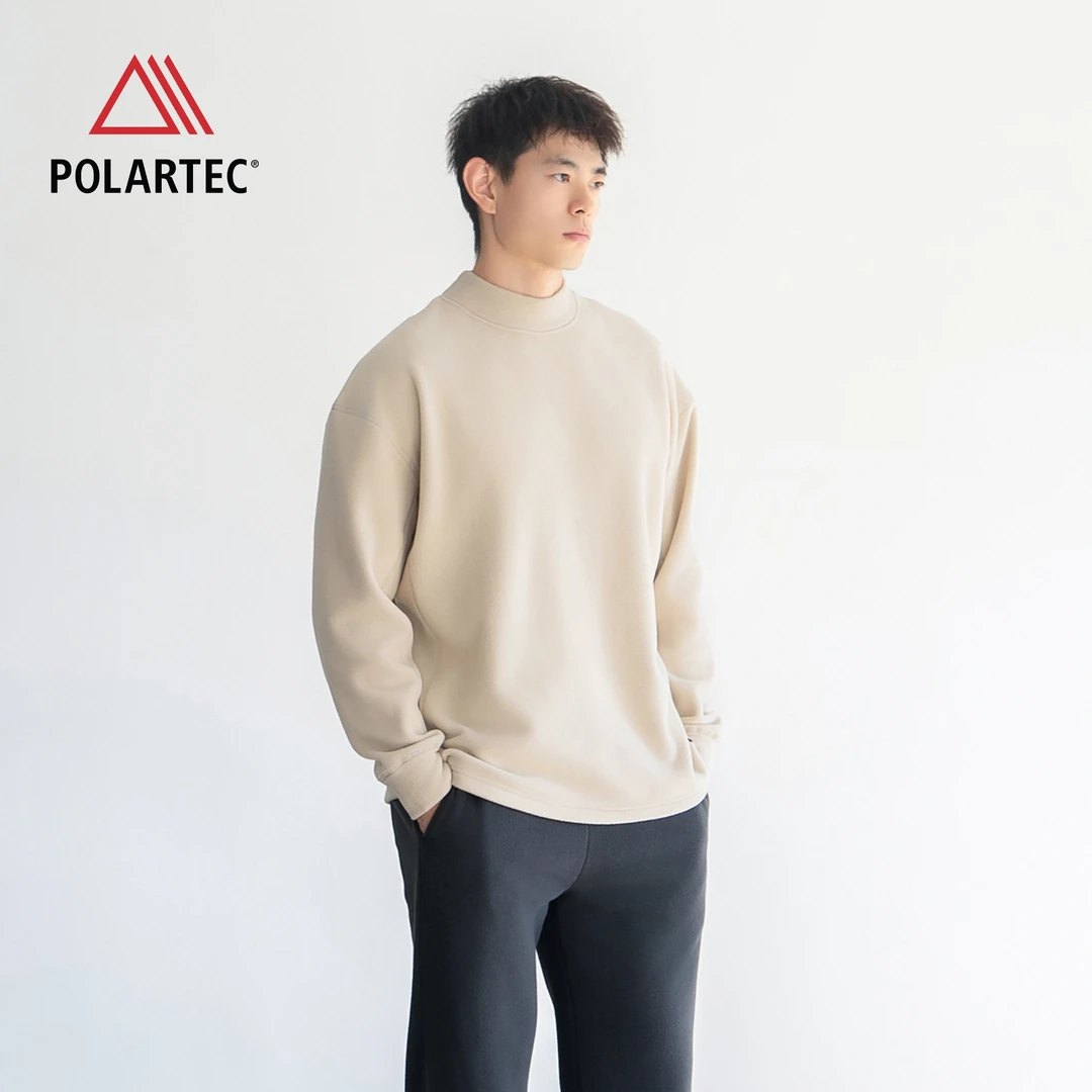 DRIOTOPIA秋冬新品摇粒绒高领卫衣男加绒套头衫休闲运动上衣