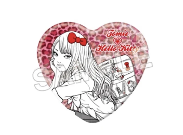 日谷正版 伊藤润二 三丽鸥联名 富江场贩心形吧唧徽章