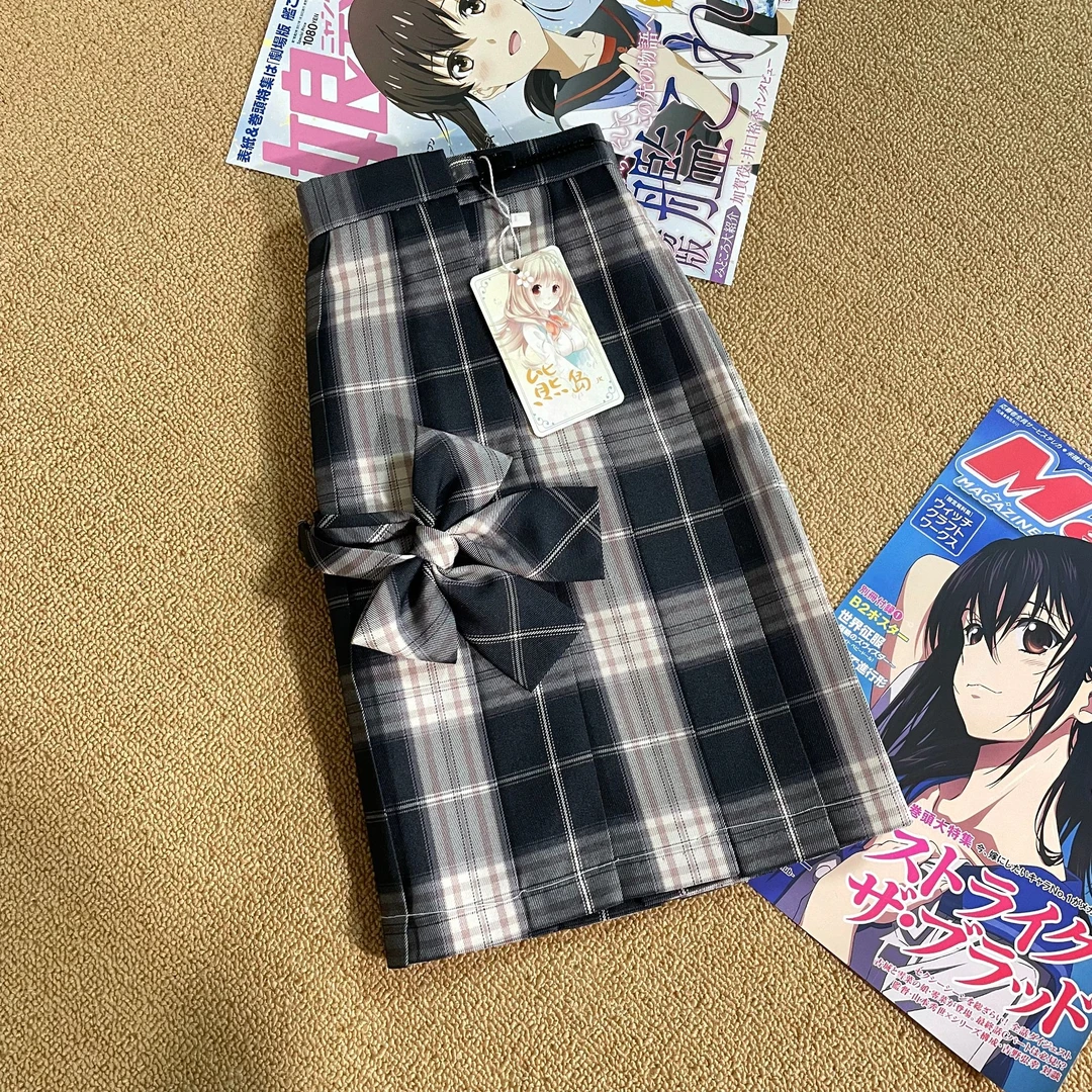 熊岛jk原创【黑执事】黑粉显白校供漫画格学院风格子百搭