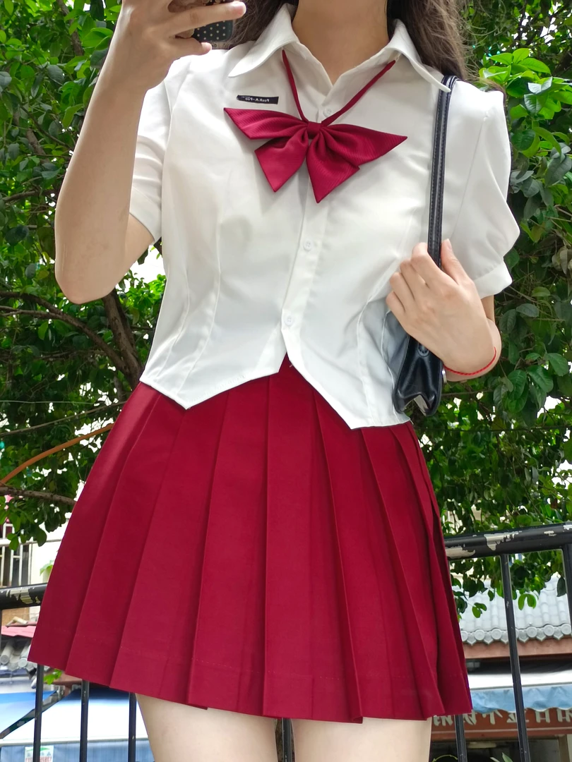 熊岛jk 【夕雾】收腰短款衬衫