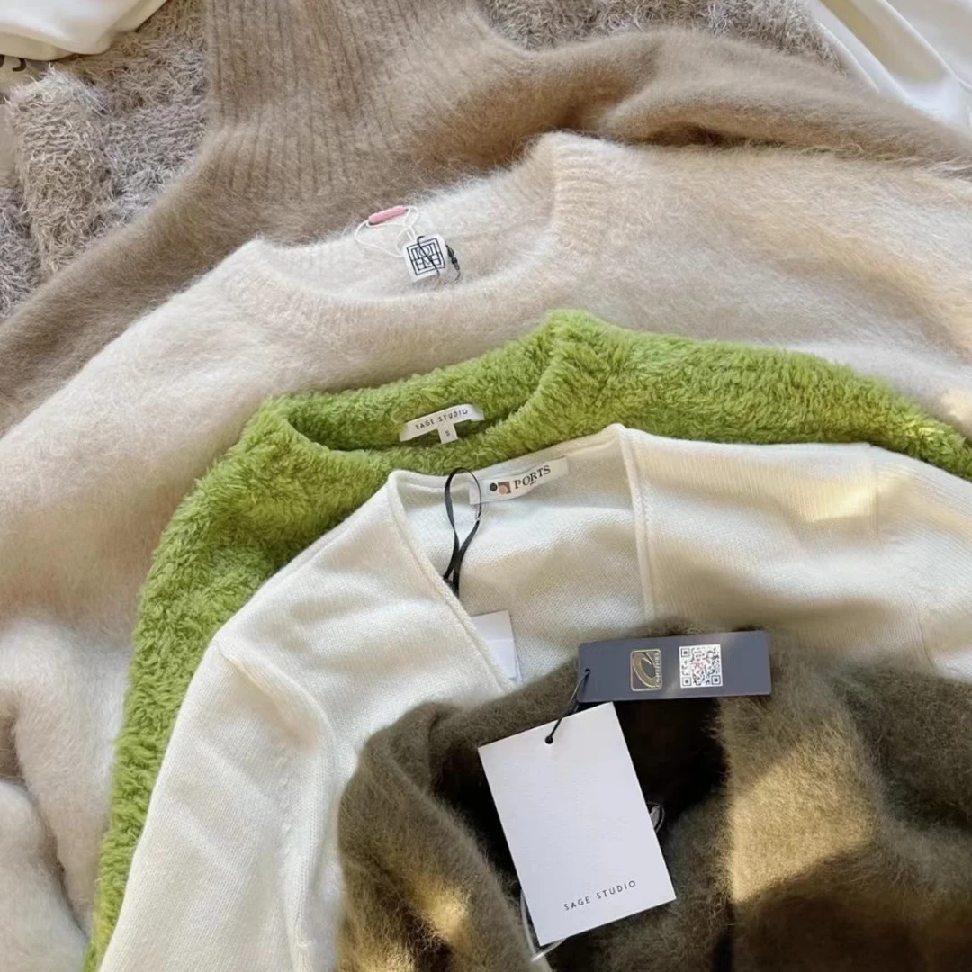 【孤品福利】新品宽松慵懒毛衫冬季加绒百搭毛衣杂款