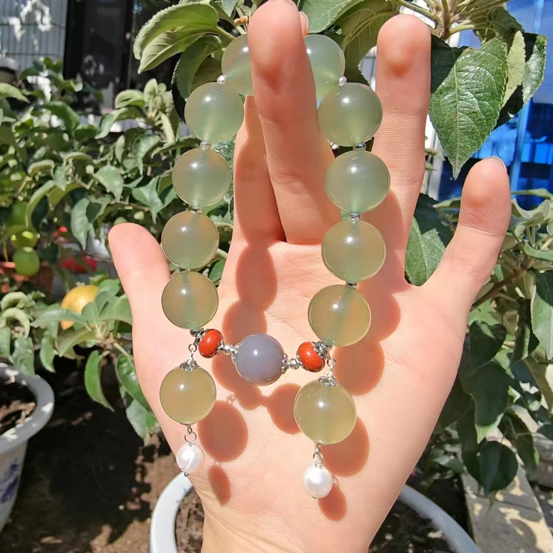 【高定】绿冰多宝手持手串 原创轻奢珠珠单圈玉手串