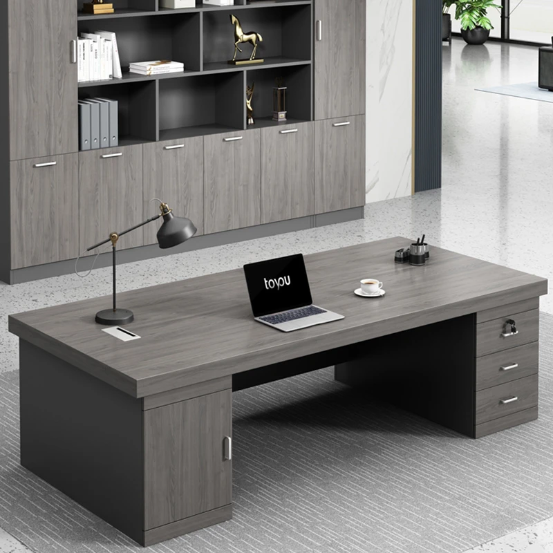 港跃办公桌椅组合老板大班台简约办公室家具主管经理总裁电脑桌子