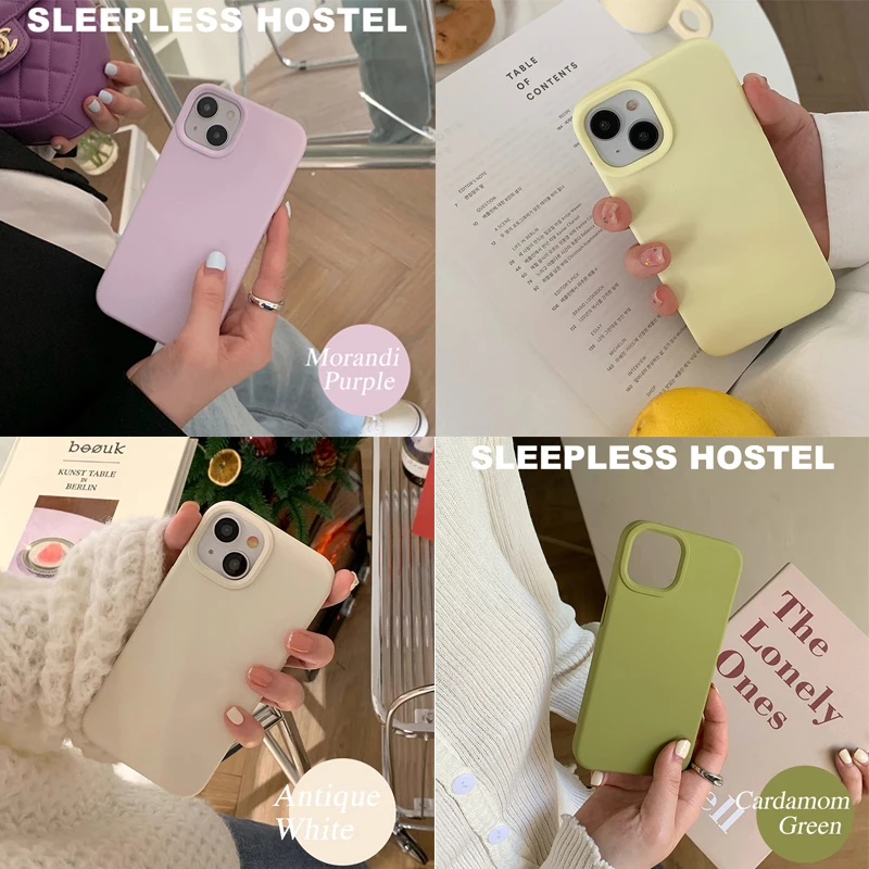 失眠招待所 ins风液态硅胶适用苹果15promax手机壳iphone14简约